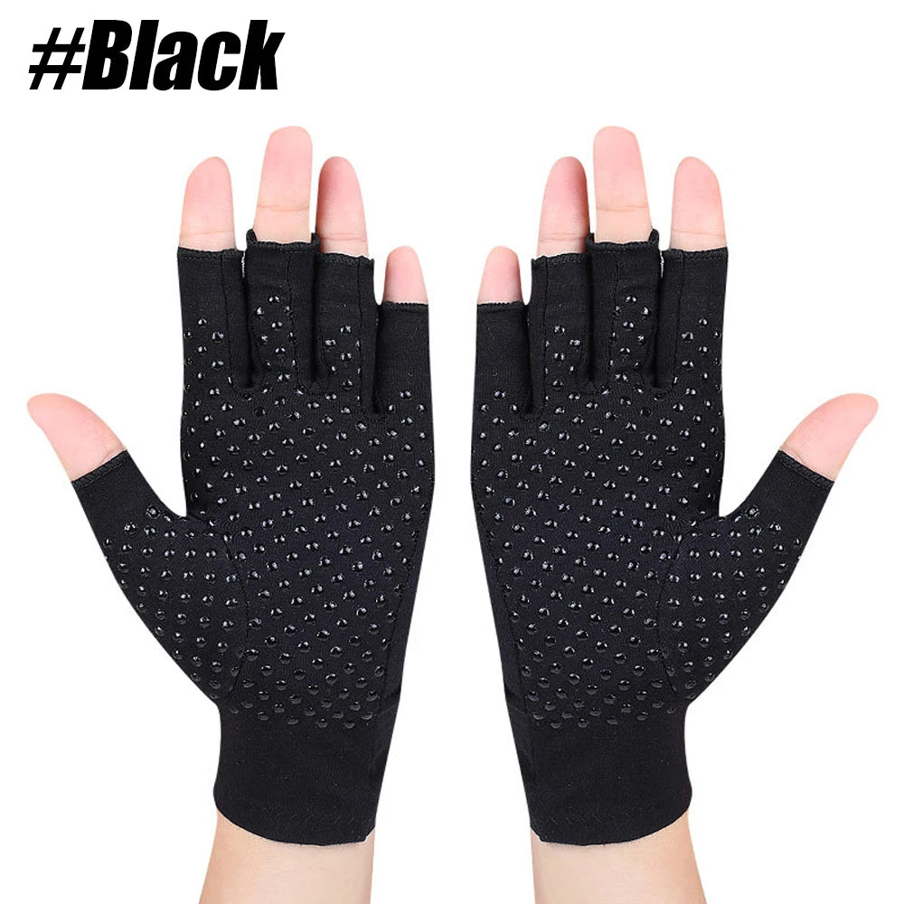 1Pair Arthritis Gloves for Pain Relief,Compression Gloves for Arthritis,Carpal Tunnel,Typing,Fingerless Hand Gloves for WomenMen