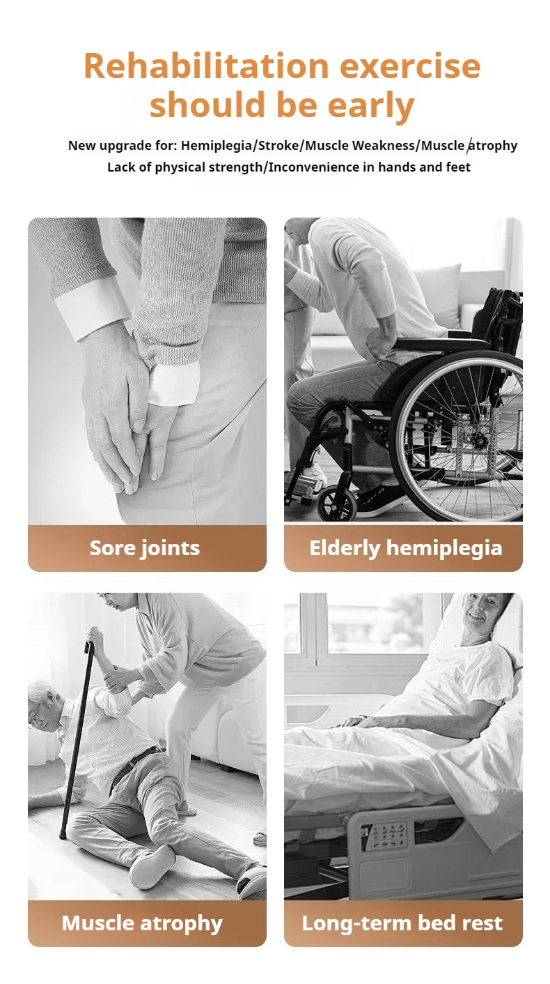 Electric Treadmill, Leg Pedal Machine, Joint Support Belt, and Foot Training Equipment, for Elderly Rehabilitation Therapy