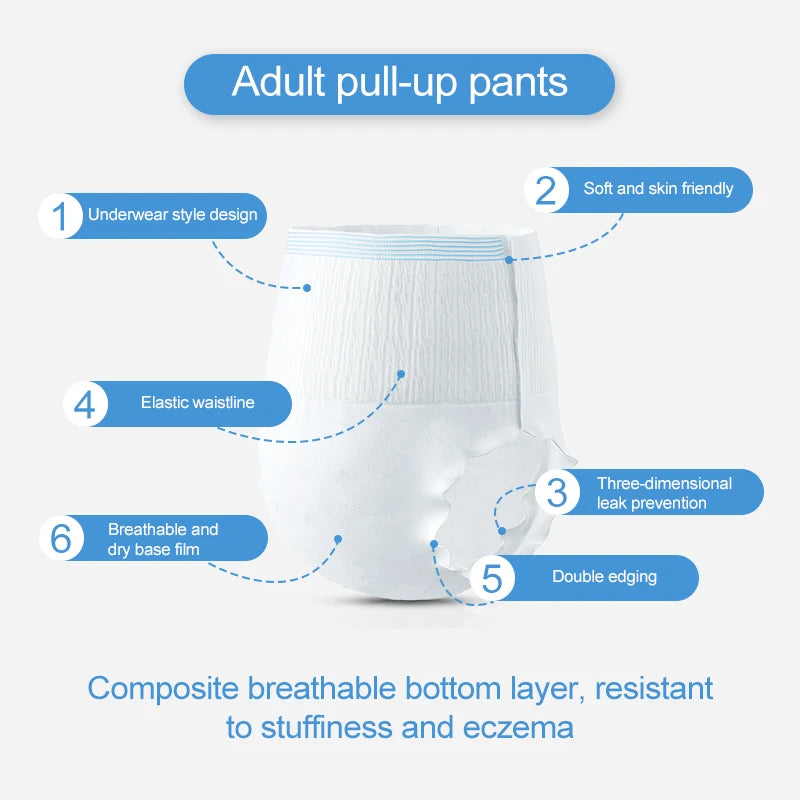 M Size, 10 Pieces, Ultra-Thin Breathable Adult Diapers, 30 Pieces, Highly Absorbent, Essential for Incontinence Care, Comfortable and Close-Fitting, Suitable for Long-Term Use