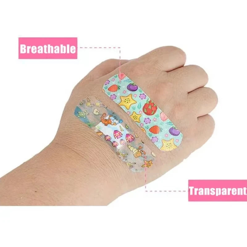 "100Pcs Kids Bandages Bulk Kids Cute Cartoon Bandages Flexible Adhesive Strips Medical Waterproof Breathable for Children "