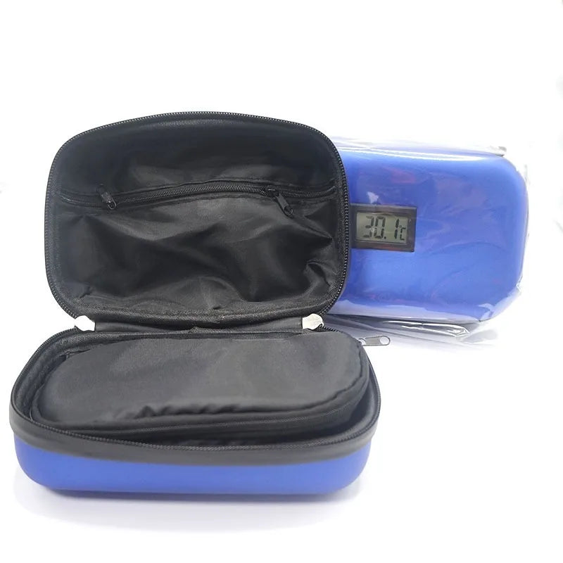 Large Insulin Cooler Travel Case Insulin Cooler Bag Temperature Display Heat Insulation for Diabetic Supplies Medicine Storage