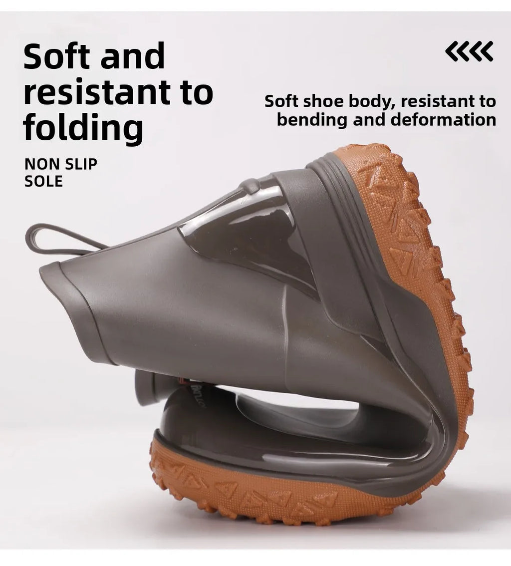 Fishing water shoes for men waterproof anti-slip  wear-resistant rain boots rain shoes, 2026 new style kitchen work rubber shoes