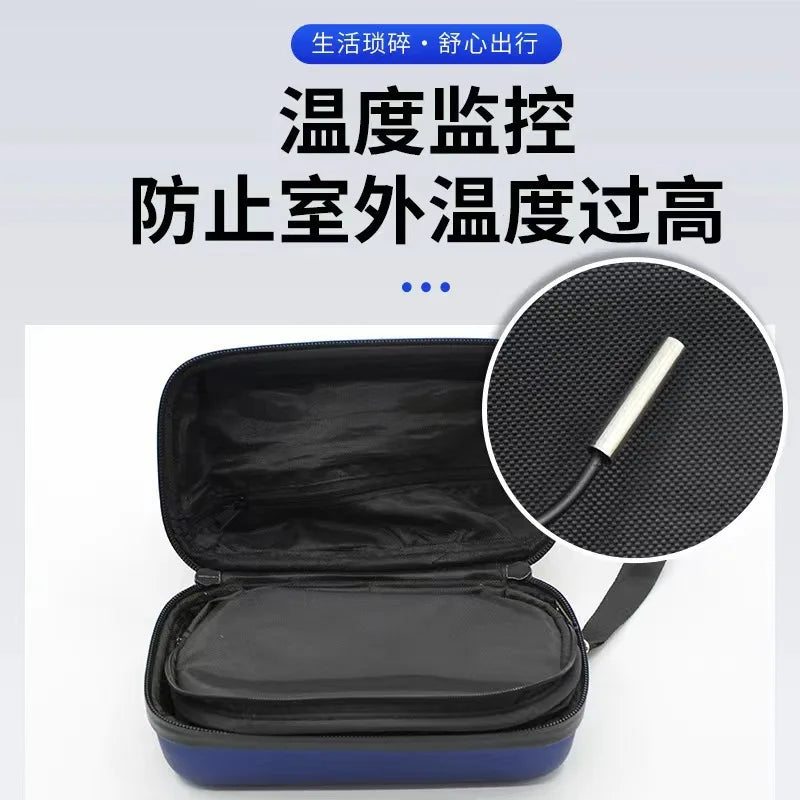 Large Insulin Cooler Travel Case Insulin Cooler Bag Temperature Display Heat Insulation for Diabetic Supplies Medicine Storage