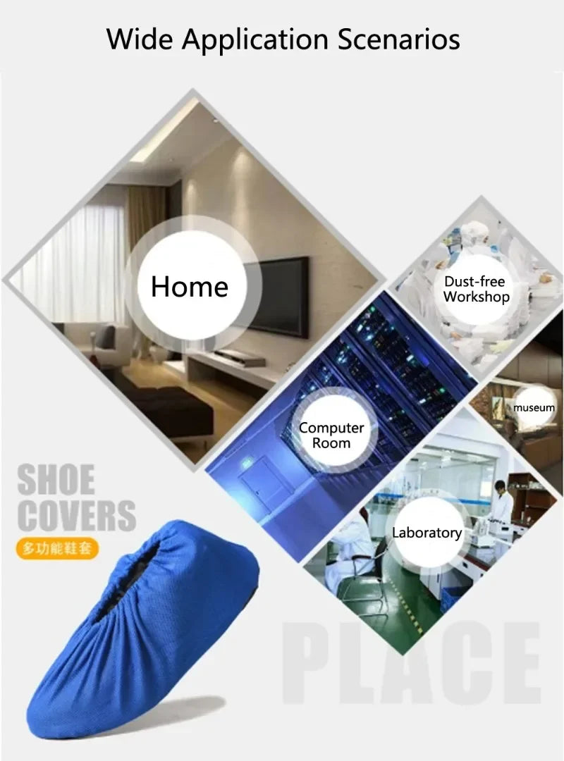 Waterproof Non-slip Shoe Covers for Shoes Dust Proof Reusable Rain Boots Cover Men Women Indoor Washable Overshoes Accessories