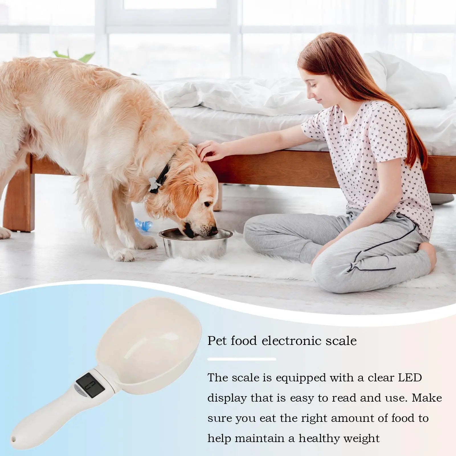 Digital Measuring Spoon Scale 800g/0.1g High Precision Scale Scoop for Weighing with Led Display Detachable Handle Cup Weighing