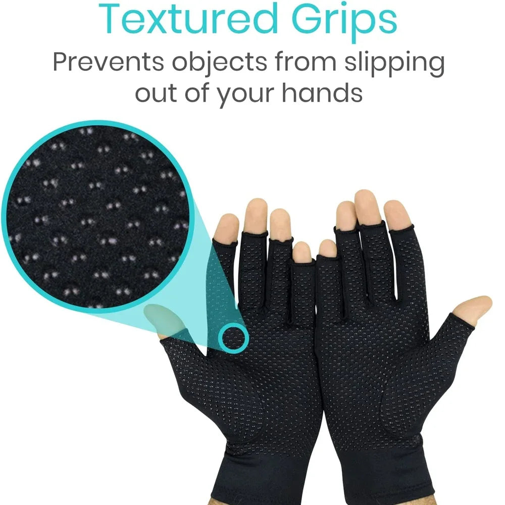 1Pair Arthritis Gloves for Pain Relief,Compression Gloves for Arthritis,Carpal Tunnel,Typing,Fingerless Hand Gloves for WomenMen