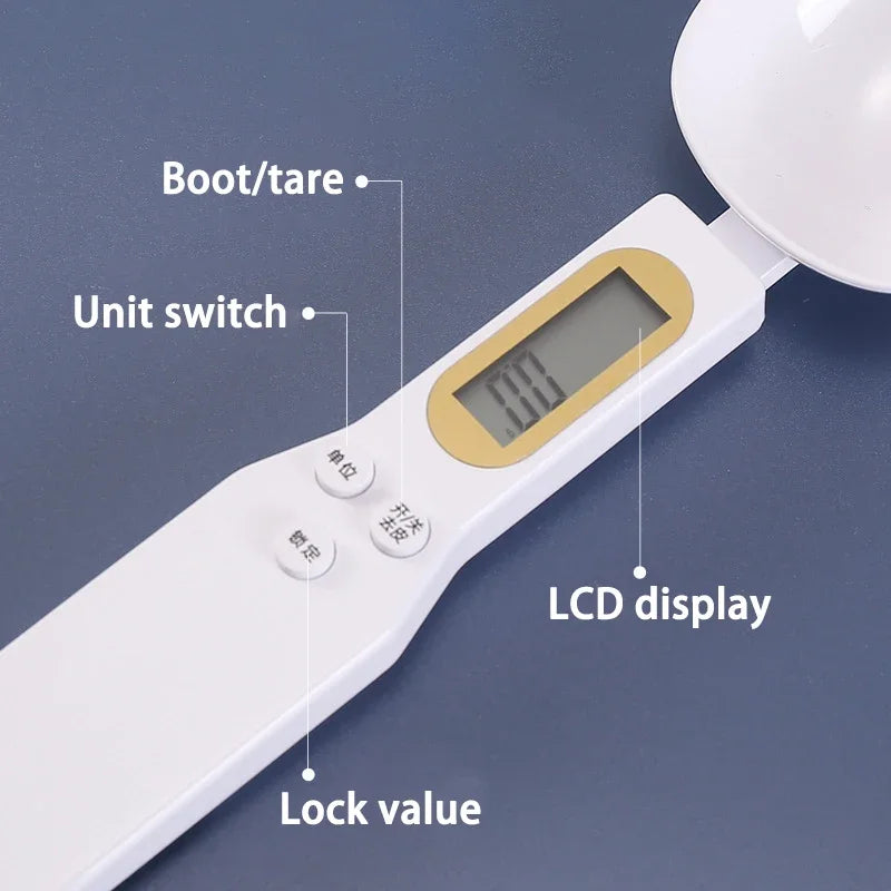 500g/0.1g Scale Weighing Spoon Kitchen Electronic Scale LCD Display Digital Weight Measuring Spoon Digital Spoon Scale Tool