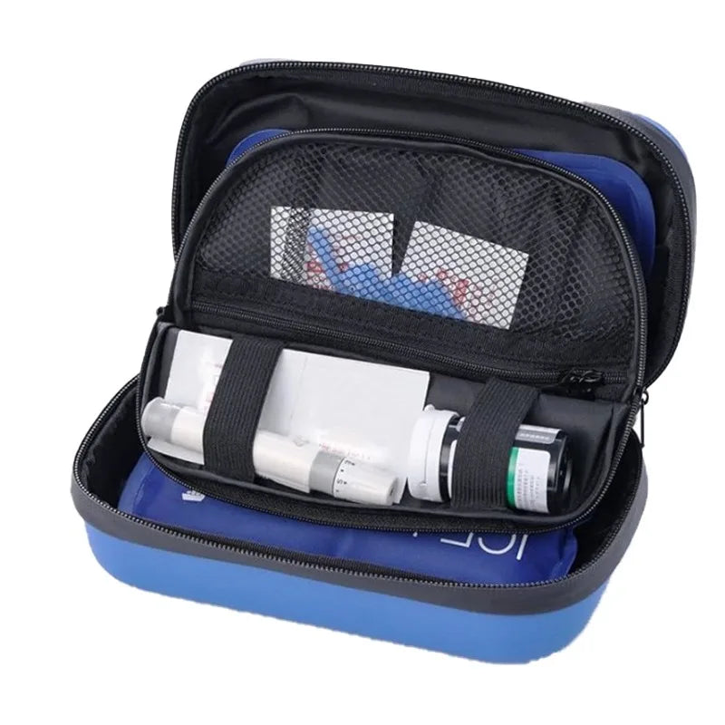 Large Insulin Cooler Travel Case Insulin Cooler Bag Temperature Display Heat Insulation for Diabetic Supplies Medicine Storage