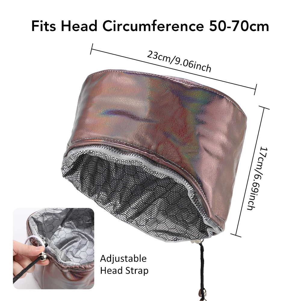 Hair Steamer For Deep Conditioning Thermal Heat Cap 9-Level 5 Timer Electric Thermal Hat Waterproof Salon Hair SPA Steamer Cap