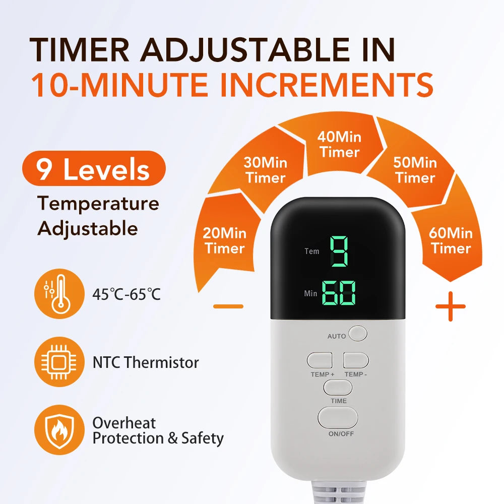 Hair Steamer For Deep Conditioning Thermal Heat Cap 9-Level 5 Timer Electric Thermal Hat Waterproof Salon Hair SPA Steamer Cap