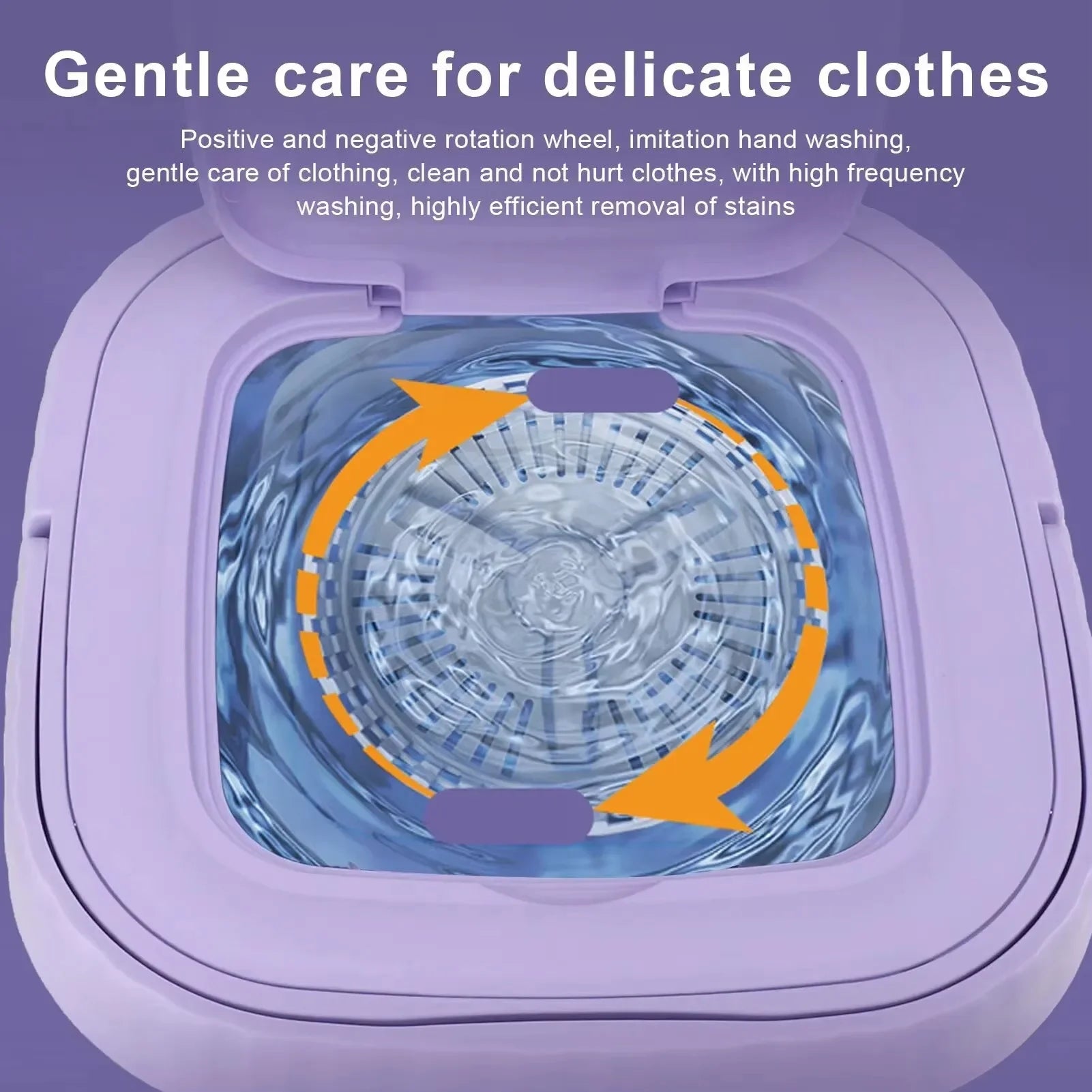 High Capacity 8L Foldable Portable Washing Machine Spin Dryer Lightweight Household Mini Washer for Intimates Socks Panties