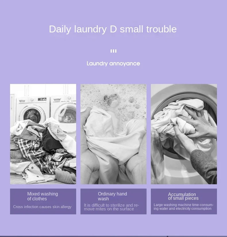 High Capacity 8L Foldable Portable Washing Machine Spin Dryer Lightweight Household Mini Washer for Intimates Socks Panties