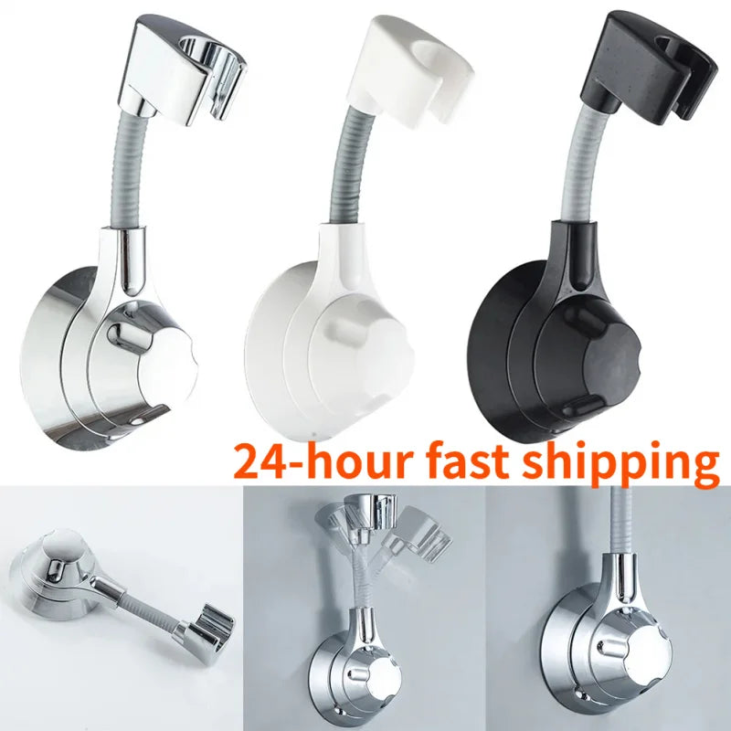 Adjustable Shower Head Holder Suction Cup Shower Holder Nozzle Handheld Holder Punch-Free Multi Angle Rotation Shower Bracket
