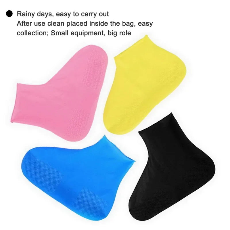 Waterproof Shoe Covers Silicone Anti-Slip Rain Boots Unisex Sneakers Protector for Outdoor Rainy Day Protectors Shoes Cover
