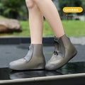 High Top Shoe Cover Portable Durable Galoshes Water Boot Rain Shoes Protector Reusable Waterproof Rain Shoe Covers with Buttons