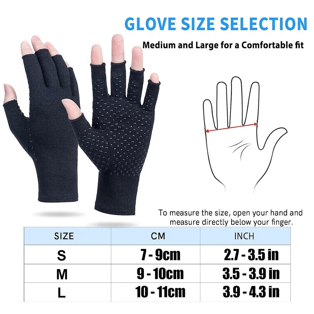 1Pair Arthritis Gloves for Pain Relief,Compression Gloves for Arthritis,Carpal Tunnel,Typing,Fingerless Hand Gloves for WomenMen