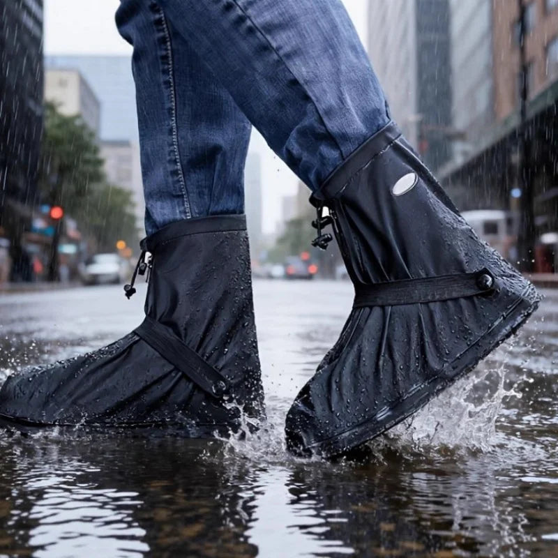 Waterproof Rain Shoes Cover Reusable Non-Slip Cycling Hiking Boot Covers Pants Shoes Protectors Rain Snow Wet Sand Boots Cover