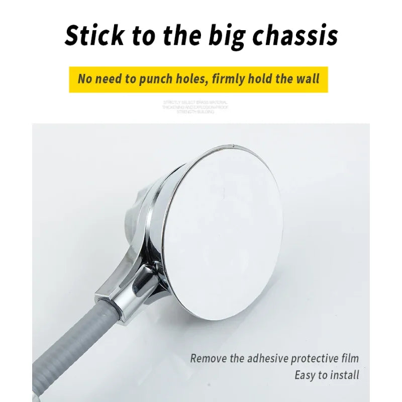 Adjustable Shower Head Holder Suction Cup Shower Holder Nozzle Handheld Holder Punch-Free Multi Angle Rotation Shower Bracket