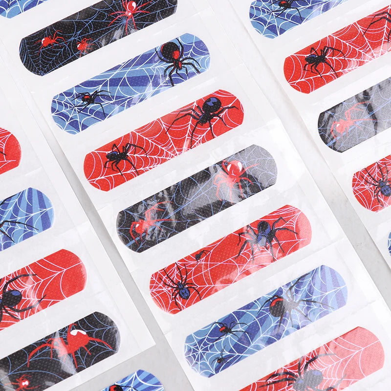 30pcs Cartoon Cute Spider Band Aid Wound Dressing Patch Plaster Skin Tape First Aid Disposable Breathable Adhesive Bandages