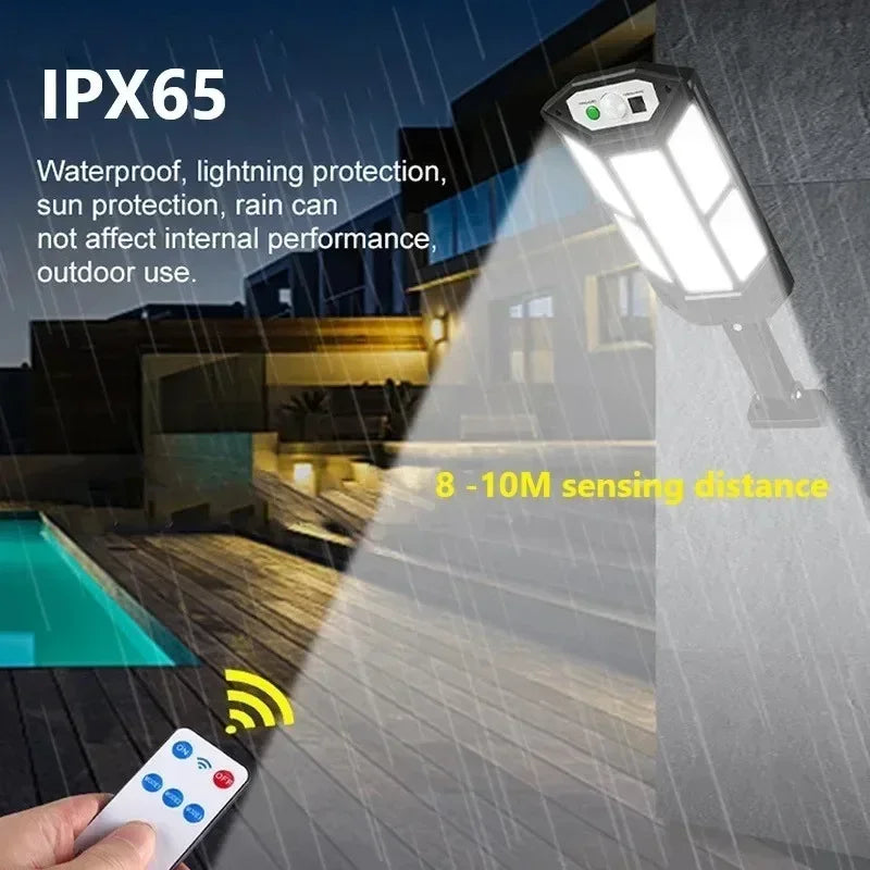 30000LM Solar LED Lights Outdoor Solar Lights Of Motion Sensor 3 Modes Waterproof IP65 Solar Garden Light Street Yard Lantern