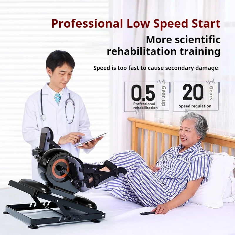 Electric Treadmill, Leg Pedal Machine, Joint Support Belt, and Foot Training Equipment, for Elderly Rehabilitation Therapy