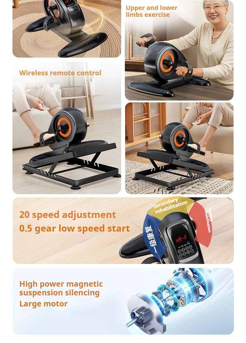 Electric Treadmill, Leg Pedal Machine, Joint Support Belt, and Foot Training Equipment, for Elderly Rehabilitation Therapy