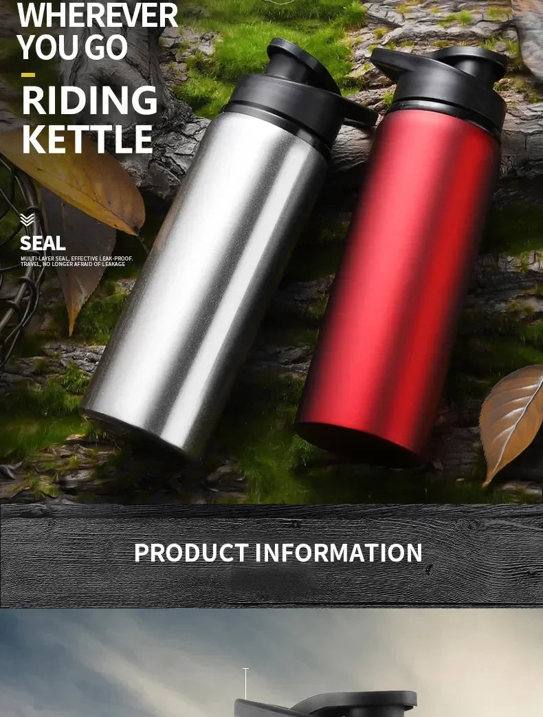 Portable Aluminium Water Bottle Bicycle Riding Drinking Water Bottle Outdoor Sport Travel Mug Metal Stainless Steel Bottle