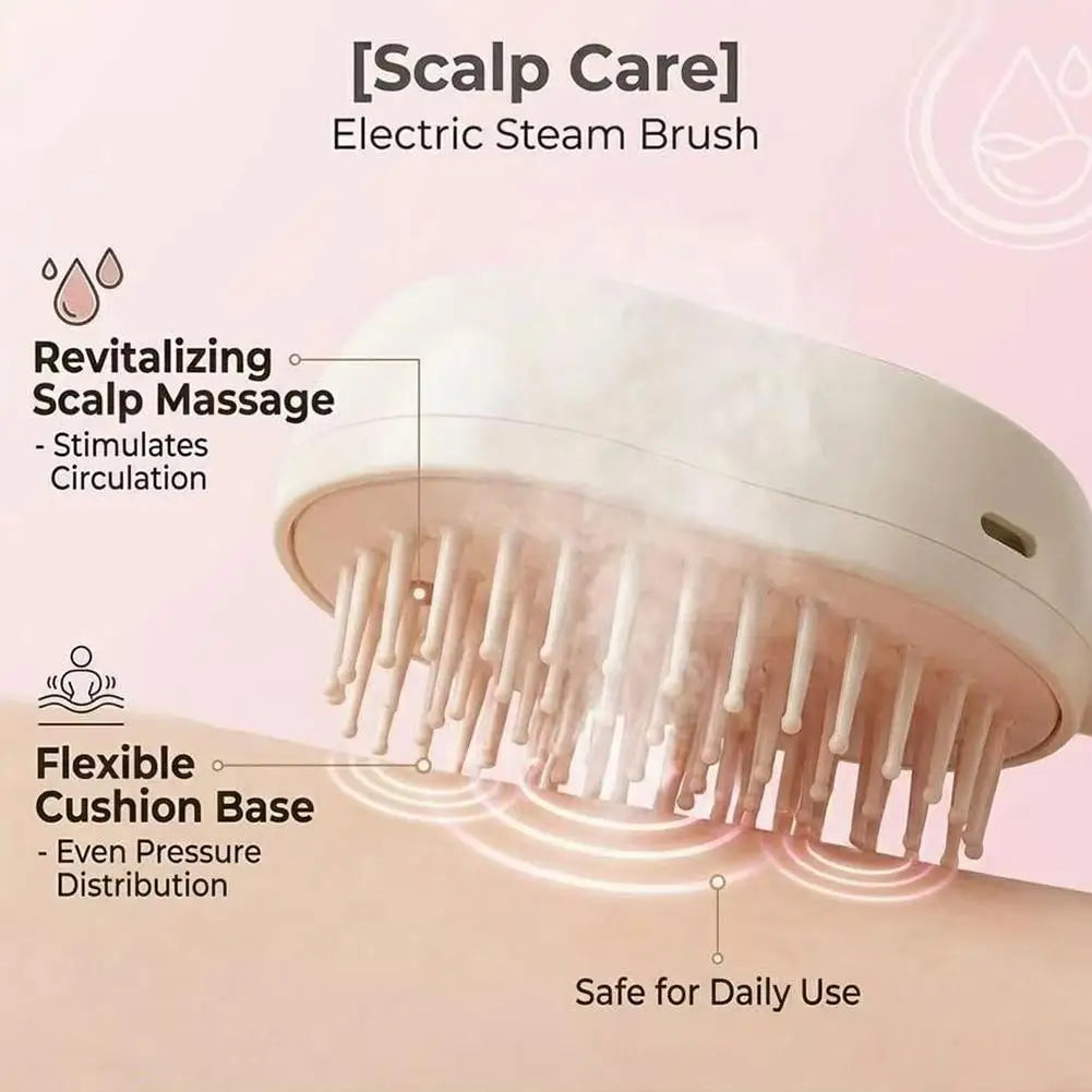 Electric Spray Hair Brush With Water Spray Air Cushions Steam Massage Comb Rechargeable Smoothing Styling Frizz Control Brush