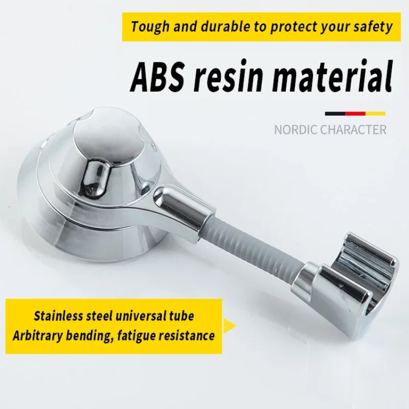 Adjustable Shower Head Holder Suction Cup Shower Holder Nozzle Handheld Holder Punch-Free Multi Angle Rotation Shower Bracket