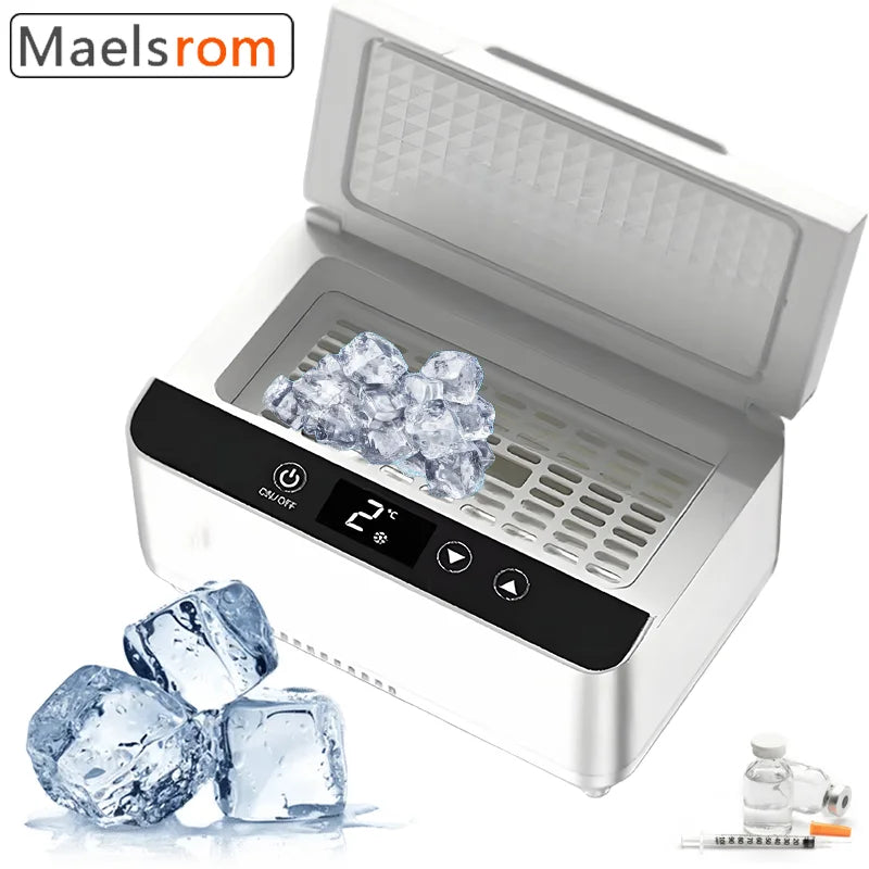 Portable Insulin Cooler - Mini Medical Fridge for Diabetic Supplies with Double Layer Super Capacity, USB/Battery Powered Travel