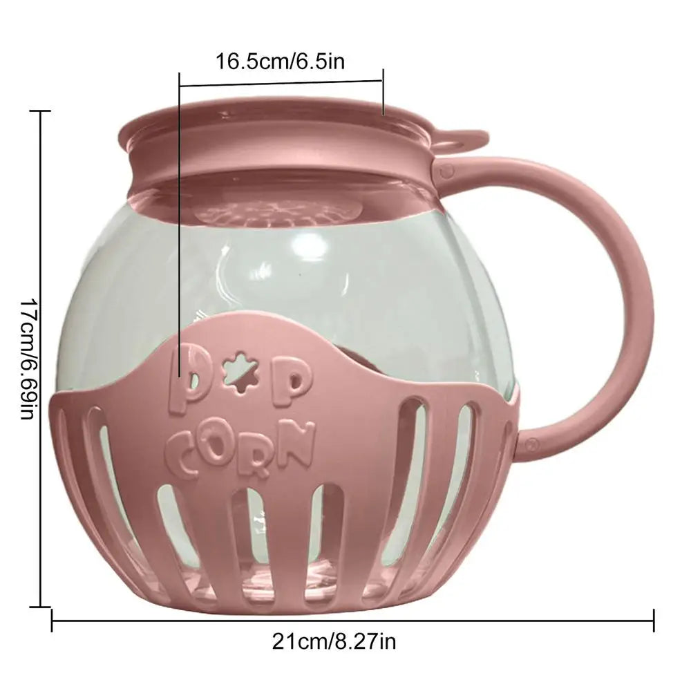 Microwave Popcorn Popper Popcorn Bucket Microwave Bowls Mini Machine Safe Borosilicate Glass Popcorn Maker