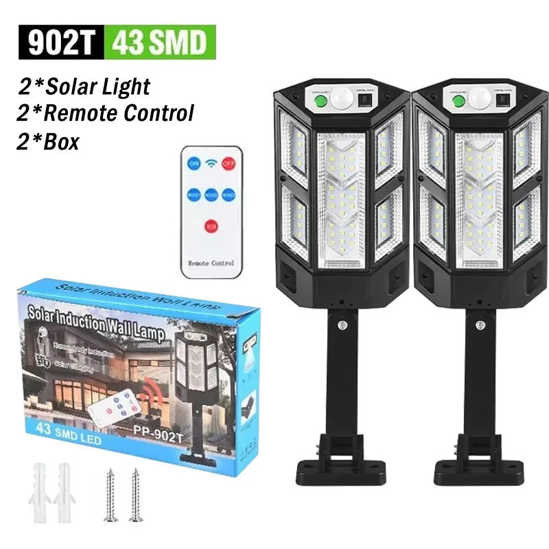30000LM Solar LED Lights Outdoor Solar Lights Of Motion Sensor 3 Modes Waterproof IP65 Solar Garden Light Street Yard Lantern