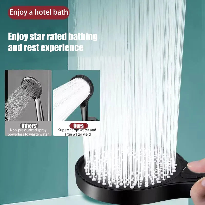 Showerhead shower bathroom accessories large panel showers for bathroom items 3 modes knobs portable heads parts fixture home