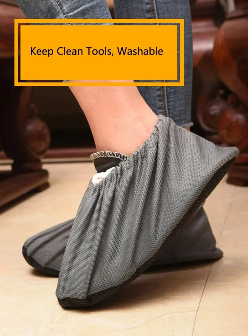 Waterproof Non-slip Shoe Covers for Shoes Dust Proof Reusable Rain Boots Cover Men Women Indoor Washable Overshoes Accessories