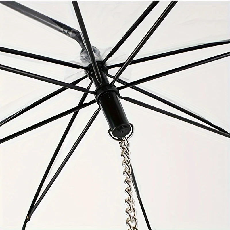 Hot-selling foldable pet umbrella with adjustable angle and transparent C-shaped handle for dogs