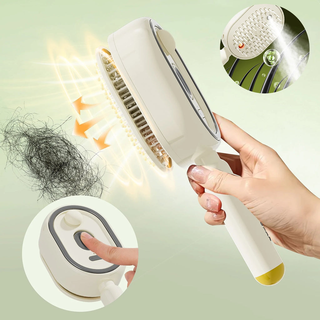 Electric Spray Hair Brush With Water Spray Air Cushions Steam Massage Comb Rechargeable Smoothing Styling Frizz Control Brush