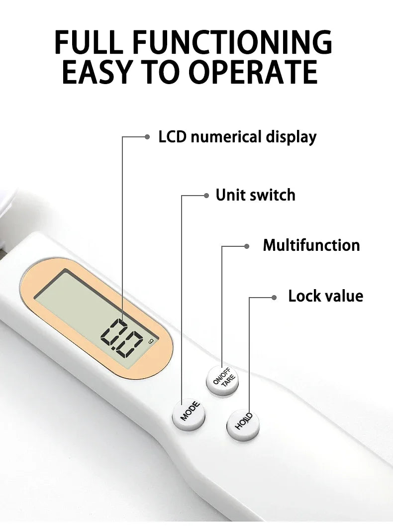500g/0.1g Scale Weighing Spoon Kitchen Electronic Scale LCD Display Digital Weight Measuring Spoon Digital Spoon Scale Tool