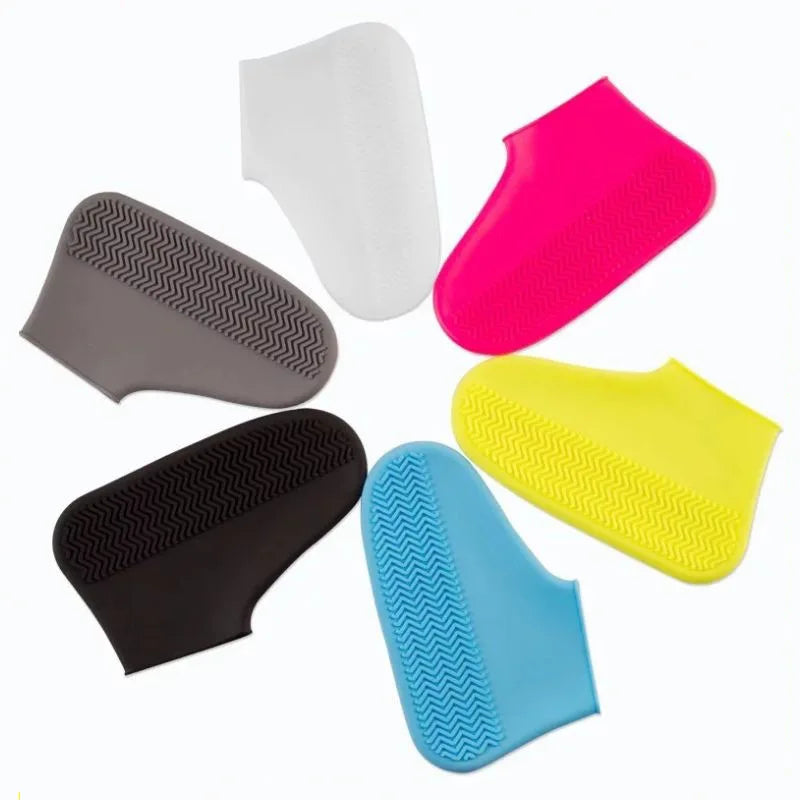Reusable Waterproof Rain Shoes Covers Silicone Outdoor Shoe Covers Walking Shoes Latex Shoe Covers Non-slip Rain Boots Covers