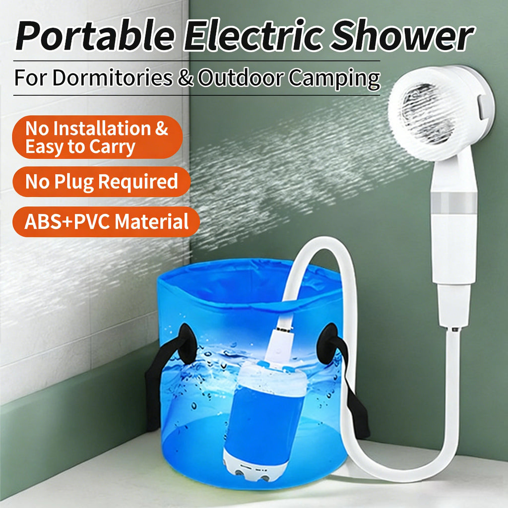 Portable Electric Shower Pump  2pcs Shower Head Sprayer USB Portable Pet Bath Shower Kit for Camping RV Travel  Watering Plants