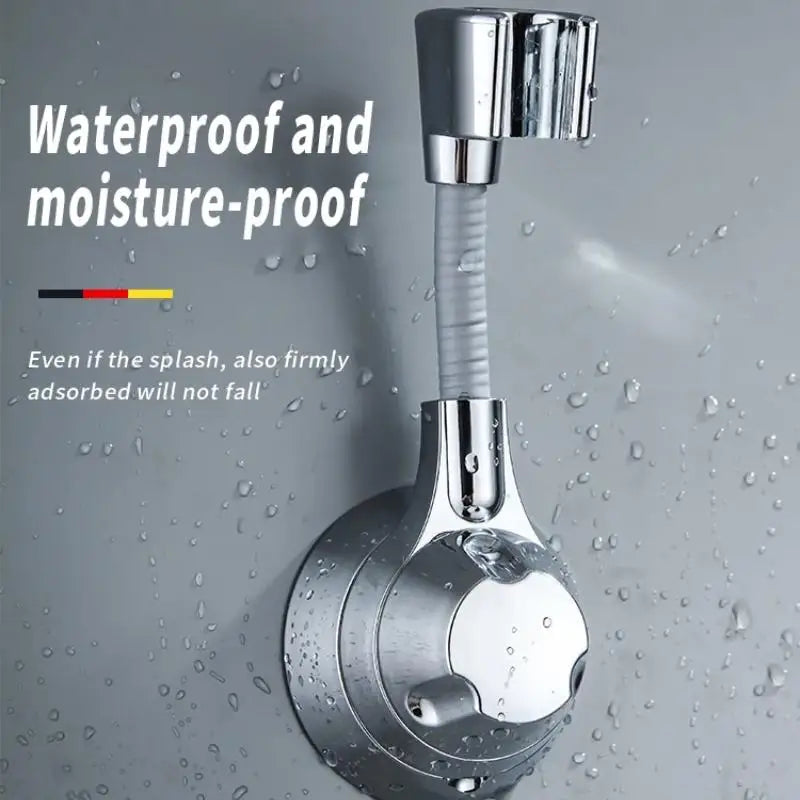 Adjustable Shower Head Holder Suction Cup Shower Holder Nozzle Handheld Holder Punch-Free Multi Angle Rotation Shower Bracket