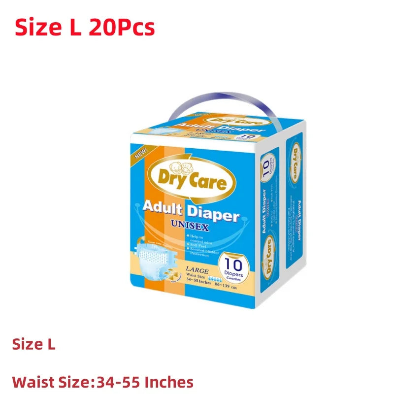 20Pcs Adult Diaper Nappies Pants Disposable Patients Ultra Absorbent Water Elderly Maternal Care Mats Pads Unisex underwear