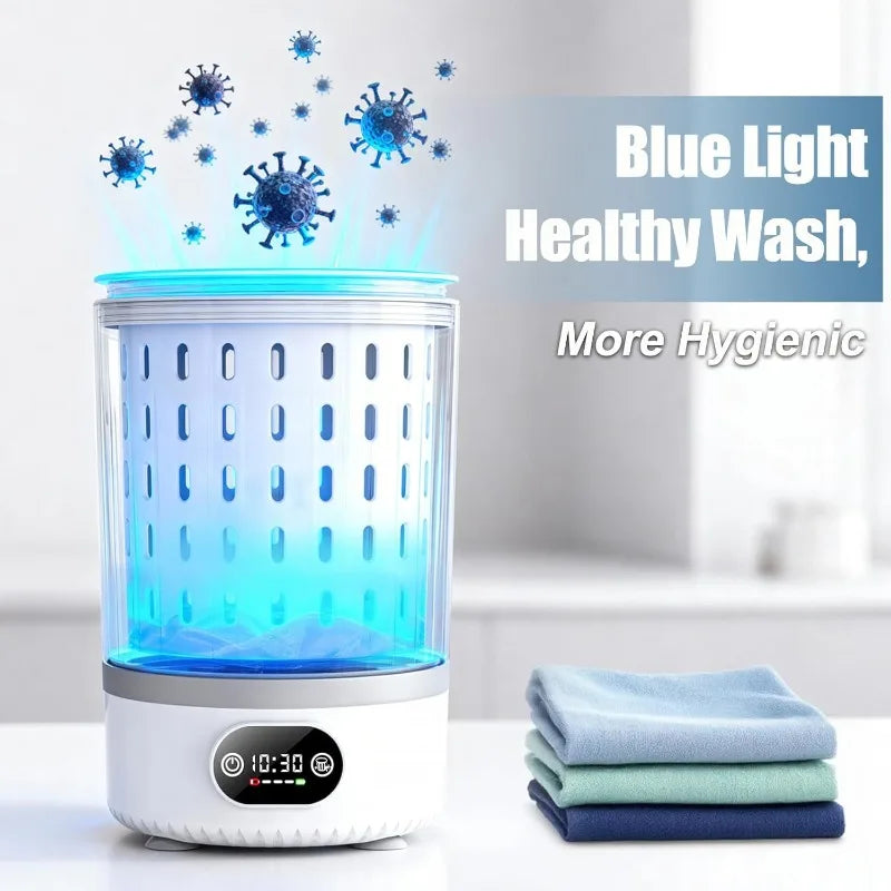 3L Mini Washing Machine,3 In 1 Portable Washing and Spin Dry,Drain Washing Machine,Small Washer for Underwea Socks Baby Clothes