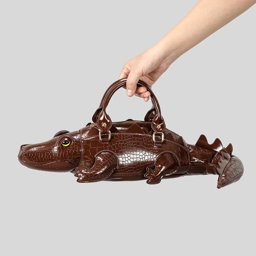 Stylish Crocodile Pattern Handbag